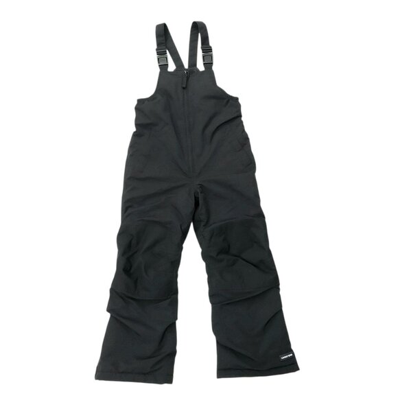 Lands' End Other - Lands' End Snow Bibs Kids 6 Black Front Zip Ankle Zip Insulated Winter Outdoor